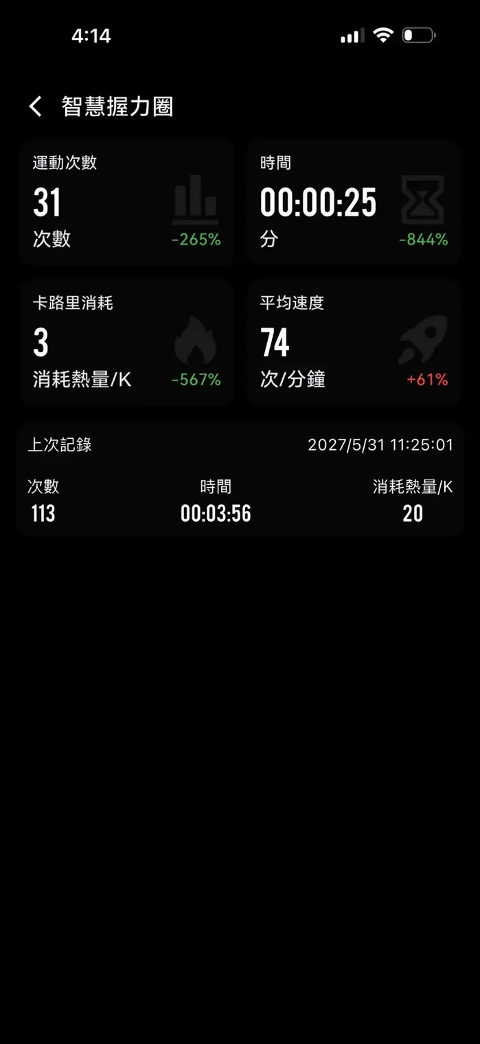 Official SJ200 activity-history screen